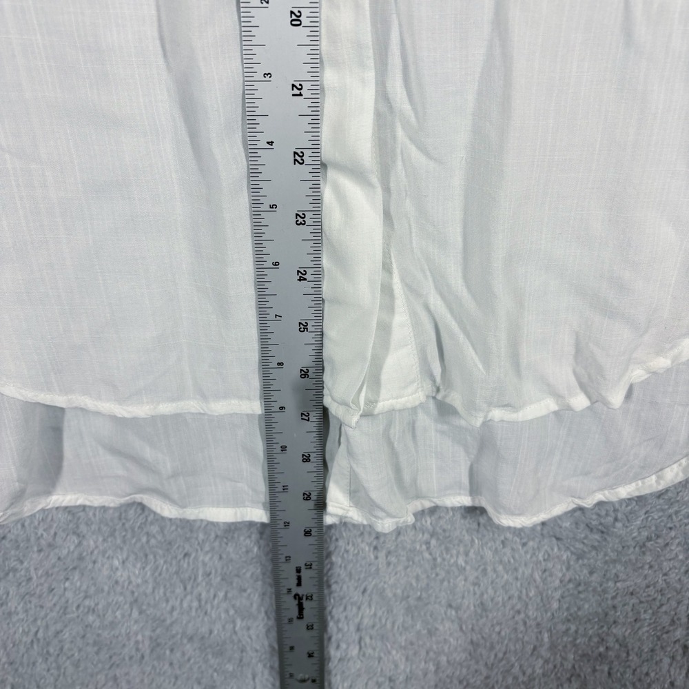 Bella Dahl Split Back Rayon Button Down Size L Wh… - image 3